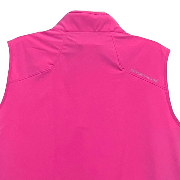 Peter Millar Golf Vest Crown Crafted 1/2 Zip Begonia Pink 3/Zip/Pockets - Picture 6 of 11